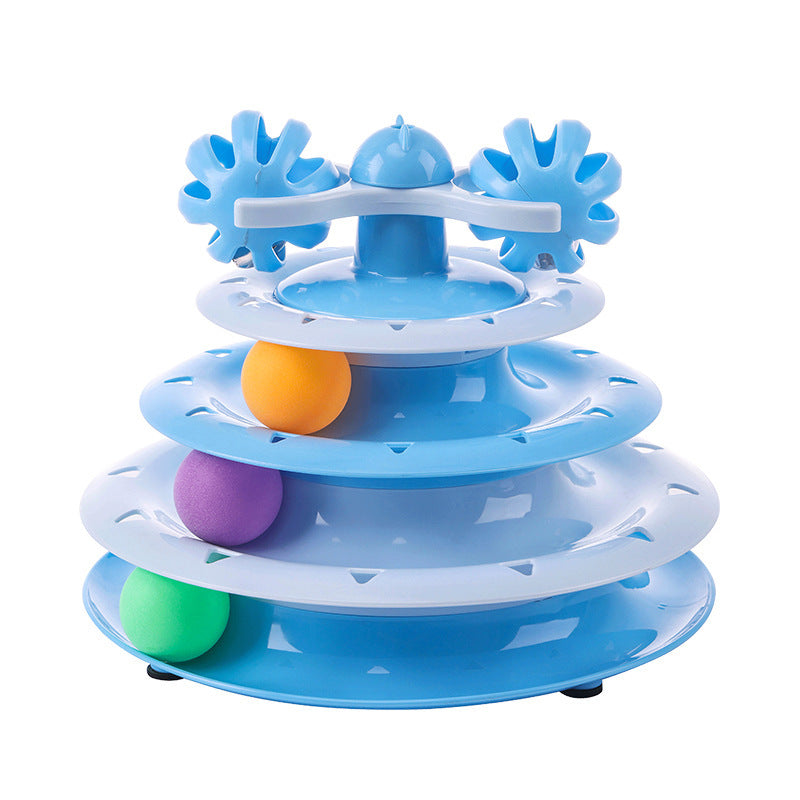 Four layer track ball toy