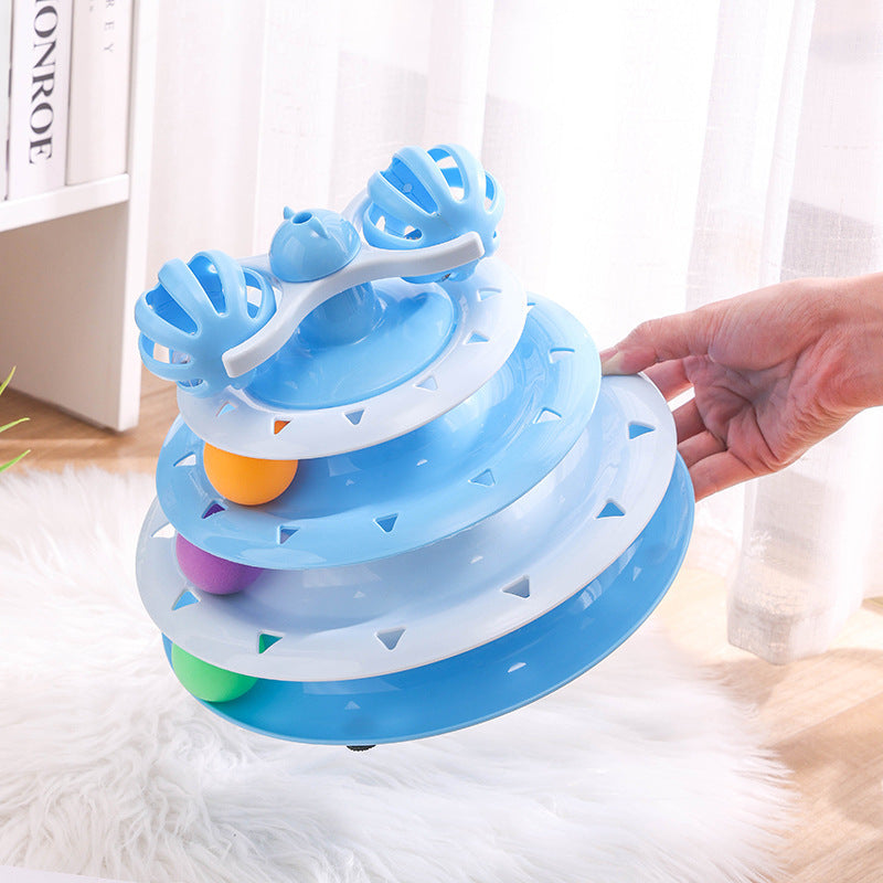 Four layer track ball toy