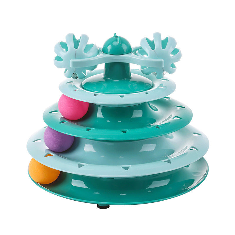 Four layer track ball toy