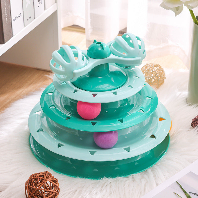 Four layer track ball toy