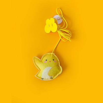Door-hanging cat toy