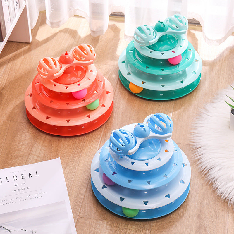 Four layer track ball toy