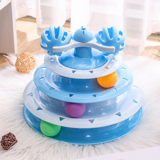 Four layer track ball toy
