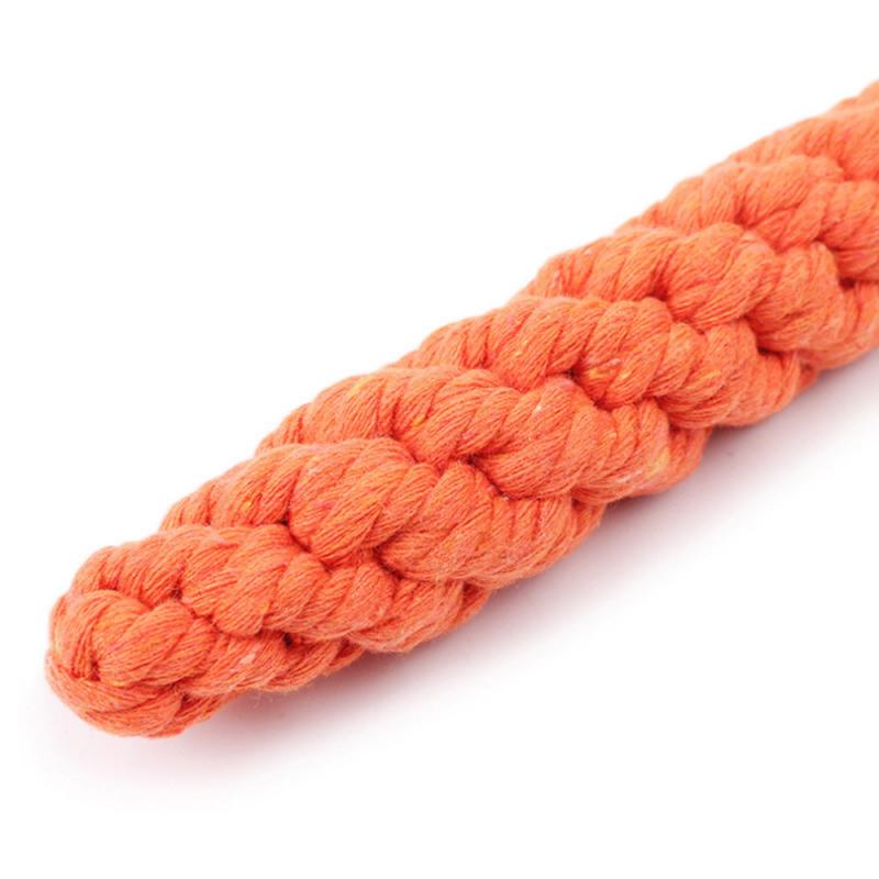 Woven carrot dog toy