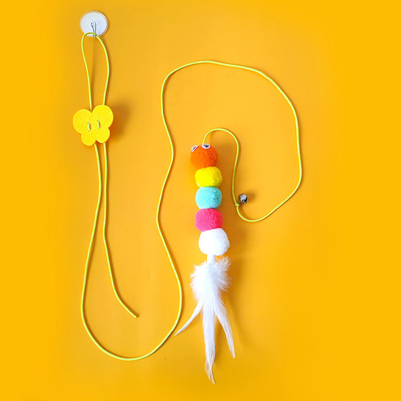 Door-hanging cat toy