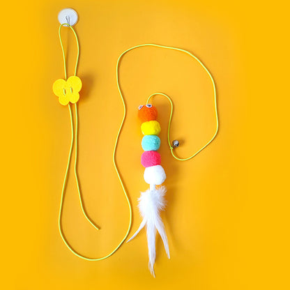 Door-hanging cat toy