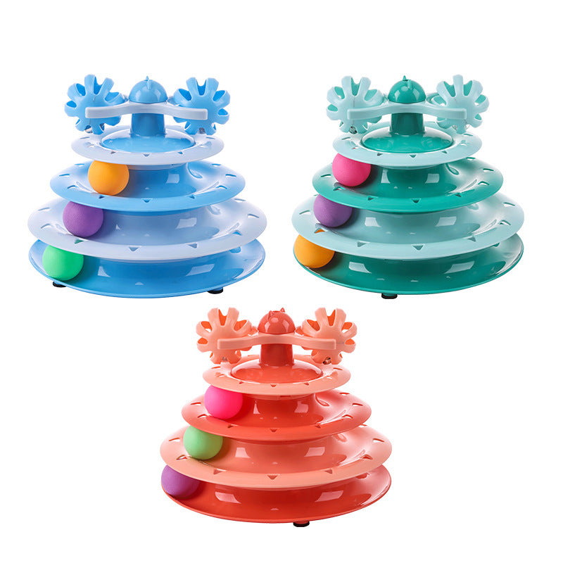 Four layer track ball toy