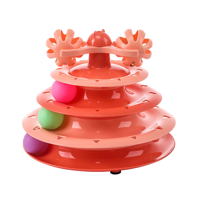 Four layer track ball toy
