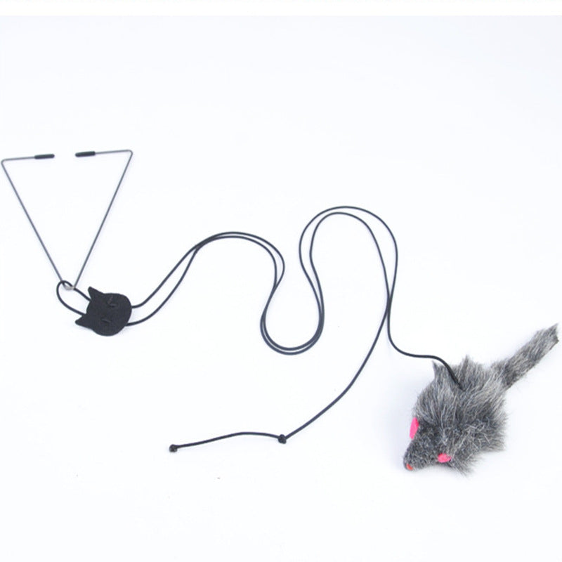 Door-hanging cat toy