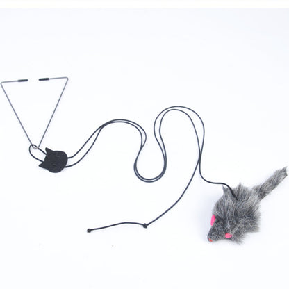 Door-hanging cat toy