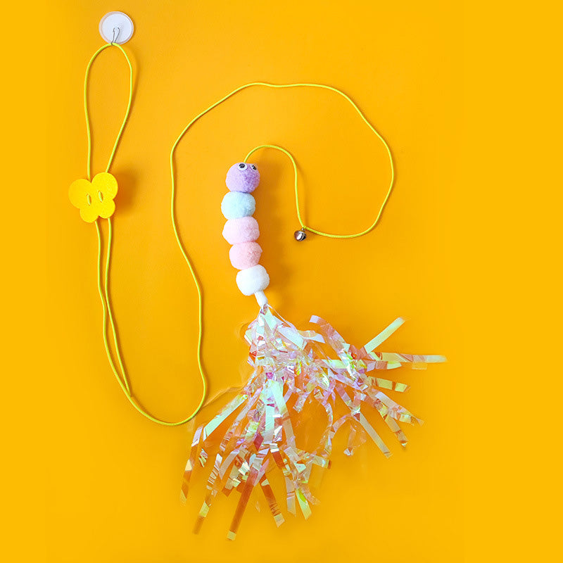 Door-hanging cat toy