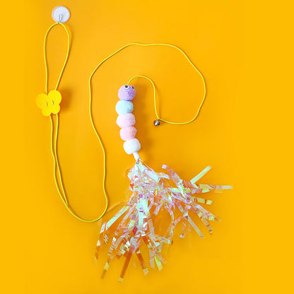 Door-hanging cat toy