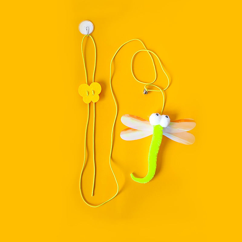 Door-hanging cat toy