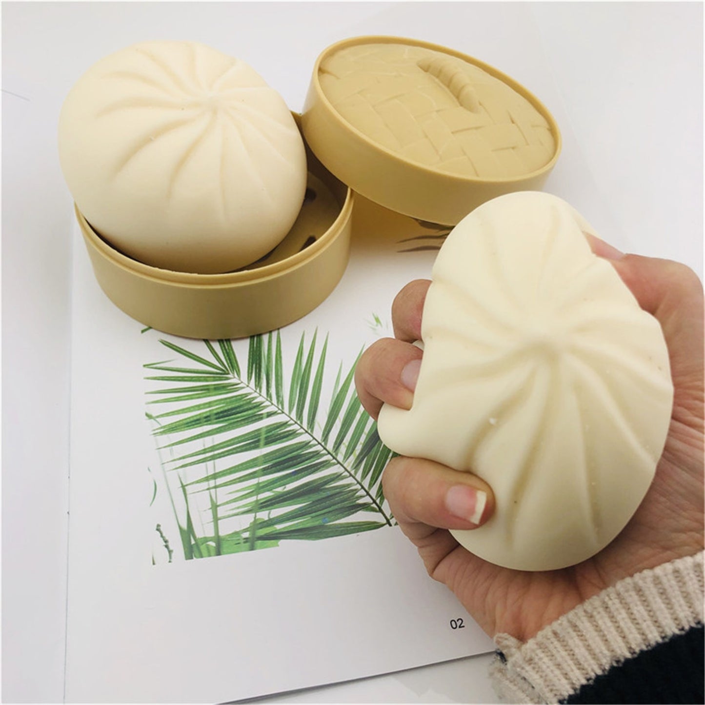 Artificial stuffed bun decompression toy