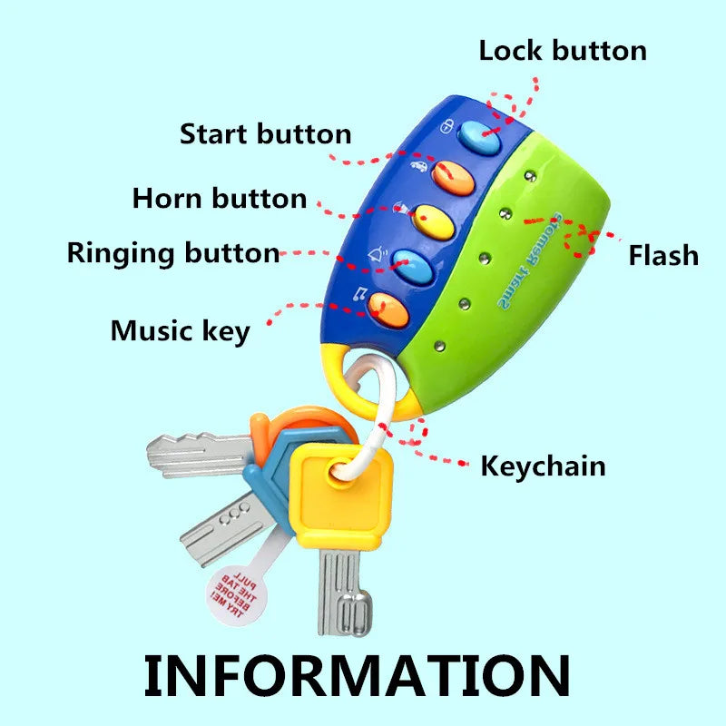 Flash music car key toy