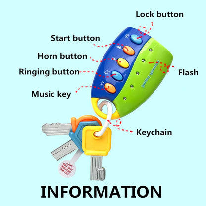 Flash music car key toy